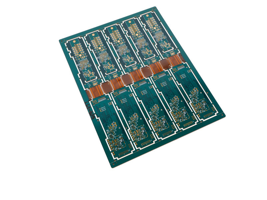 6 Layer Green Polyimide Fast Turn Rigid Flex PCB TG150 1.6mm For 3D Stereo